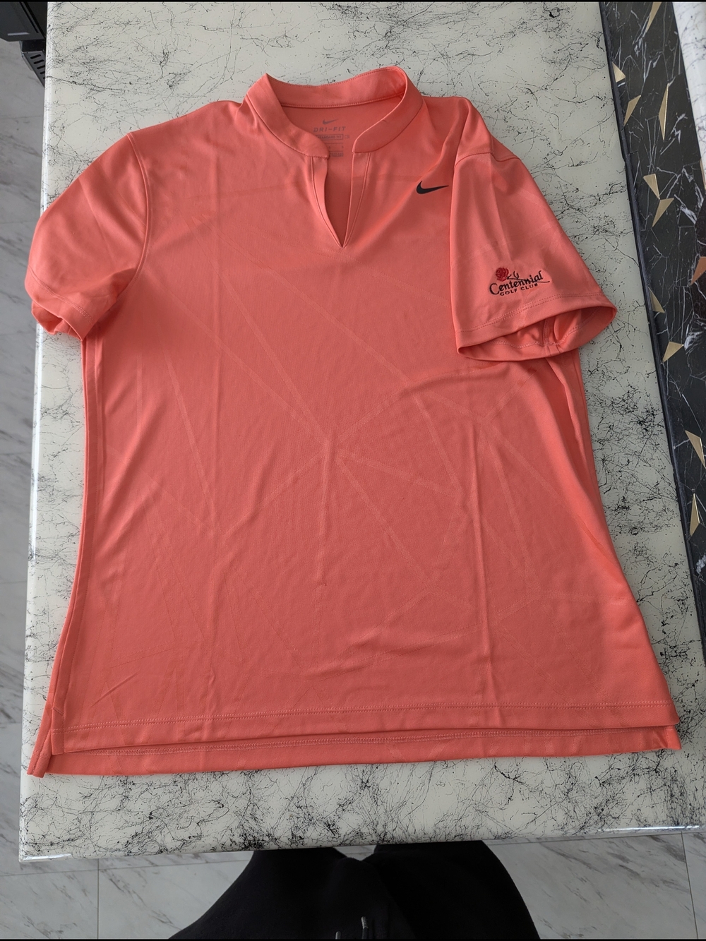 Nike Women’s Coral Pink Short-Sleeve Polo Tee
